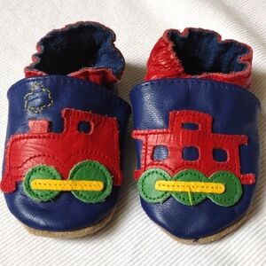 Robeez Baby Applique Train Soft Sole Shoes